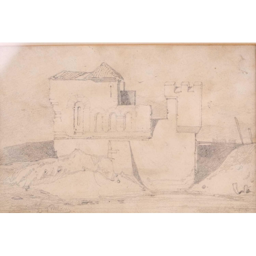 193 - John Sell Cotman (1782 - 1842), 'A Norman Castle', signed, pencil sketch, 15cm x 23.5cm The Cotman f... 