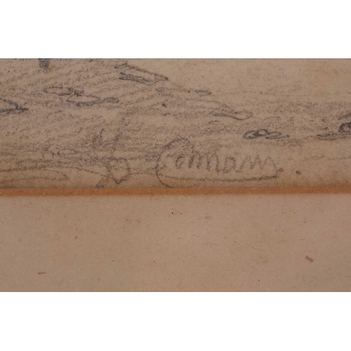 193 - John Sell Cotman (1782 - 1842), 'A Norman Castle', signed, pencil sketch, 15cm x 23.5cm The Cotman f... 