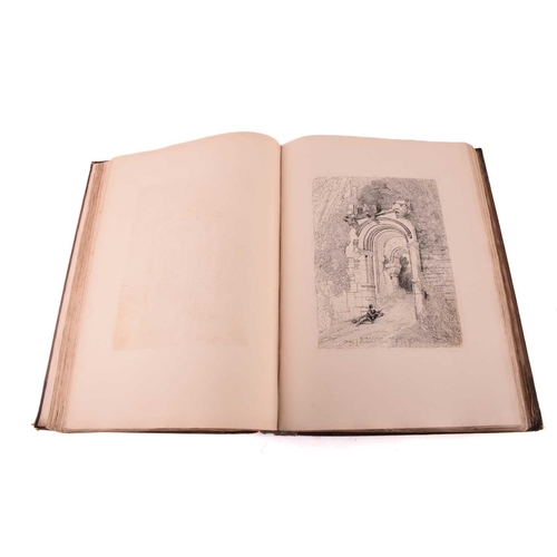 197 - Cotman's Architectural Etchings, Volume I containing first and second series, Volume II containing t... 