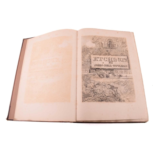 197 - Cotman's Architectural Etchings, Volume I containing first and second series, Volume II containing t... 