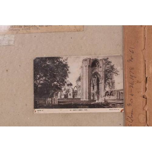 199 - John Sell Cotman (1782 - 1842), ' St Mary's Abbey, York', signed and titled, pencil sketch, a typed ... 