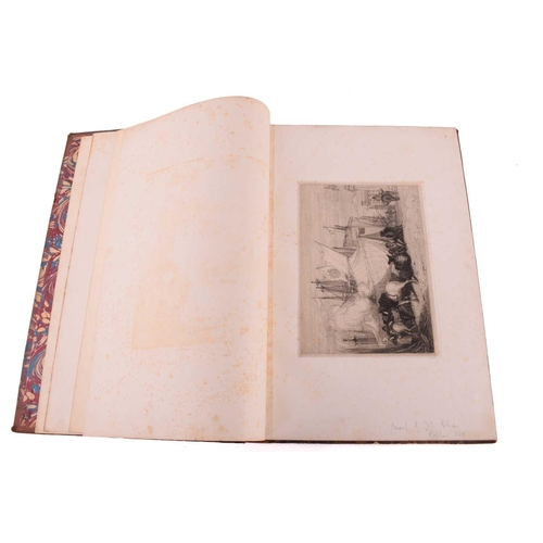 201 - One Volume containing eight orginal etchings by the late John Sell Cotman; also ten etchings by M. E... 