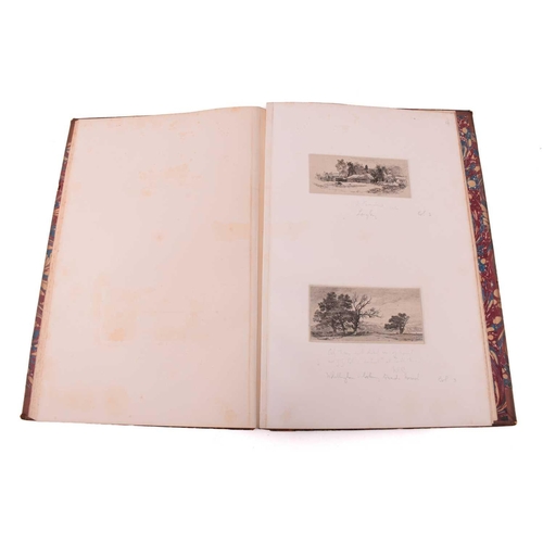 201 - One Volume containing eight orginal etchings by the late John Sell Cotman; also ten etchings by M. E... 