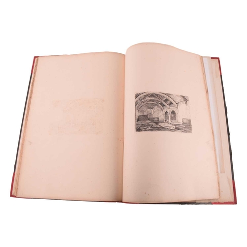 202 - John Sell Cotman Etchings, 1811 edition with descriptive index, later half calf bound & 'Cotman's Li... 