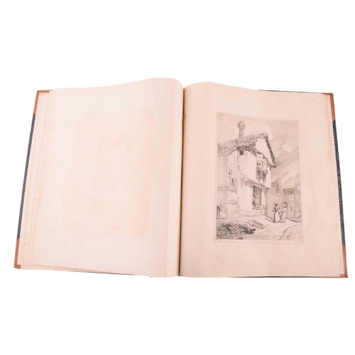 202 - John Sell Cotman Etchings, 1811 edition with descriptive index, later half calf bound & 'Cotman's Li... 