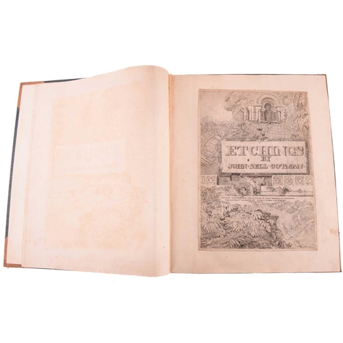 202 - John Sell Cotman Etchings, 1811 edition with descriptive index, later half calf bound & 'Cotman's Li... 