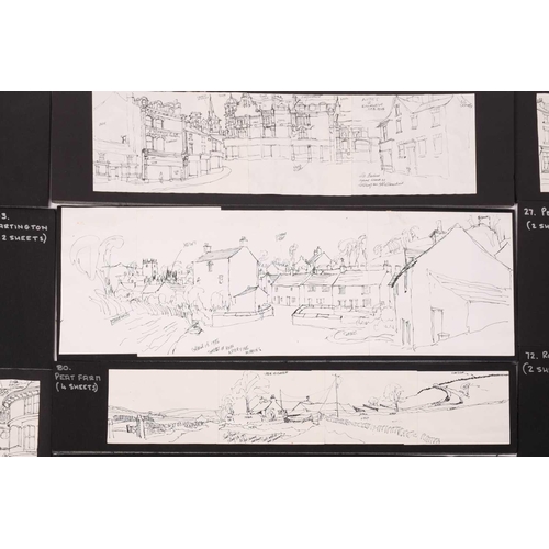 211 - † George Cunningham (1924 - 1996), panoramic views of Sheffield streets and the Peak District, inclu... 