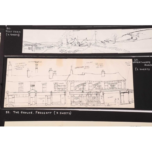 211 - † George Cunningham (1924 - 1996), panoramic views of Sheffield streets and the Peak District, inclu... 