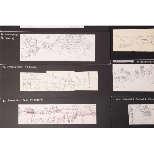 211 - † George Cunningham (1924 - 1996), panoramic views of Sheffield streets and the Peak District, inclu... 