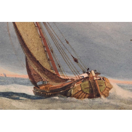 22 - Miles Edmund Cotman (British, 1810-1858), 'Seascape', signed and dated 1831, watercolour, typed labe... 