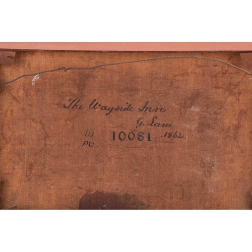 220 - Georgina Lara (fl.1840-1880), 'The Wayside Inn', signed, inscribed and dated 1862 verso, oil on canv... 