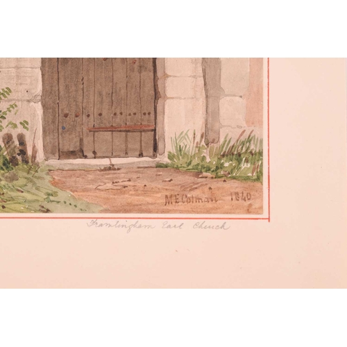 23 - Miles Edmund Cotman (1810 - 1858), 'Framlingham Earl Church', signed and dated 1840, watercolour, in... 