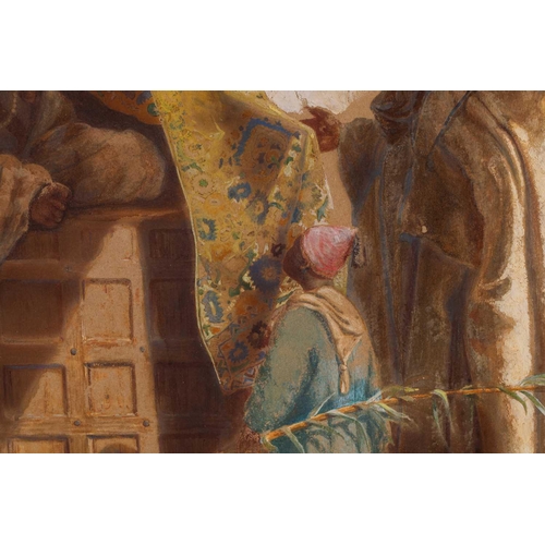 250 - Charles Robertson (1844 - 1891), A shop in Tangiers, monogrammed and dated 1876, watercolour, 47 x 3... 