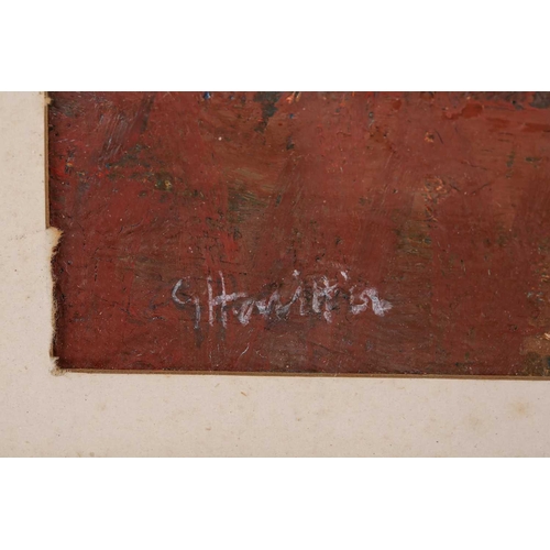 252 - † Geoffrey Hewitt (b. 1930), Red Trees, signed, and indistinctly signed, dedicated to John and dated... 