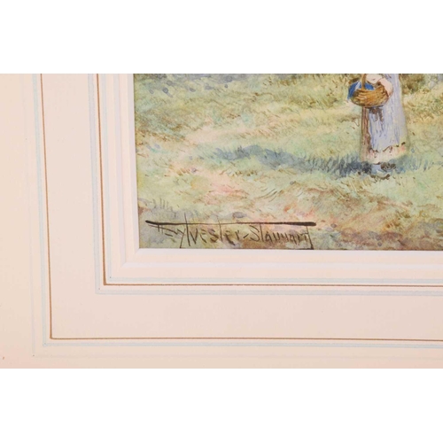 253 - Henry Charles Sylvester Stannard (1870-1951), 'Watching the Chicks', signed, watercolour, Baron Fine... 