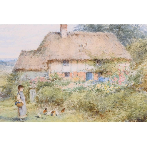 253 - Henry Charles Sylvester Stannard (1870-1951), 'Watching the Chicks', signed, watercolour, Baron Fine... 