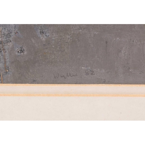 257 - † Gordon Hope Wyllie (1930 - 2005), 'Dark Sky', signed and dated '82, inscribed label verso, gouache... 