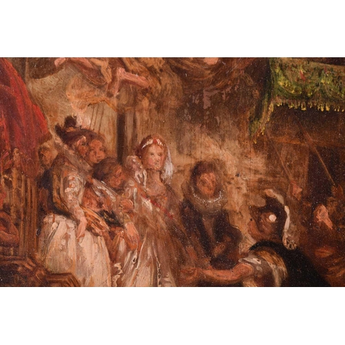 268 - 18th-century Italian school, 'The Embarkation of Catherine De Medici', oil on panel, 19 cm x 15.7 cm... 