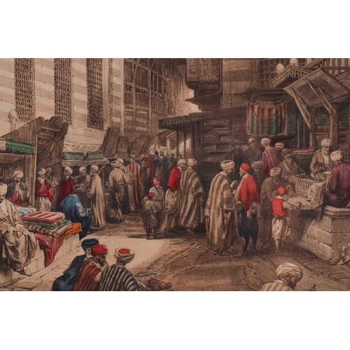 288 - After David Roberts (1796 - 1864), 'Bazaar of the Silk Mercers, Cairo' and 'Minarets and Grand Entra... 