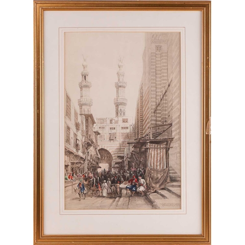 288 - After David Roberts (1796 - 1864), 'Bazaar of the Silk Mercers, Cairo' and 'Minarets and Grand Entra... 