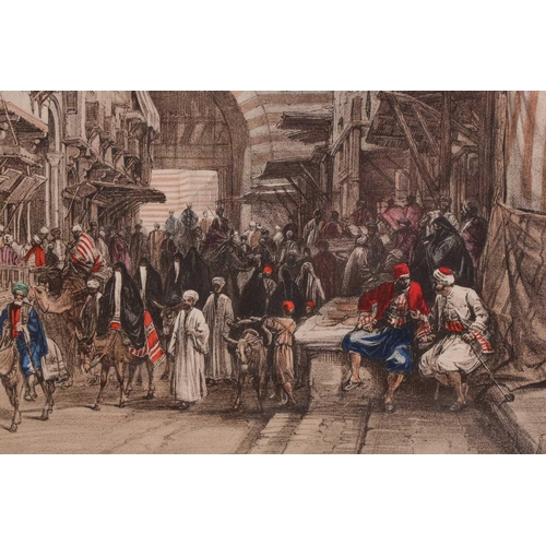 288 - After David Roberts (1796 - 1864), 'Bazaar of the Silk Mercers, Cairo' and 'Minarets and Grand Entra... 