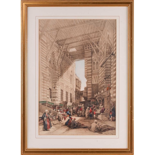 288 - After David Roberts (1796 - 1864), 'Bazaar of the Silk Mercers, Cairo' and 'Minarets and Grand Entra... 