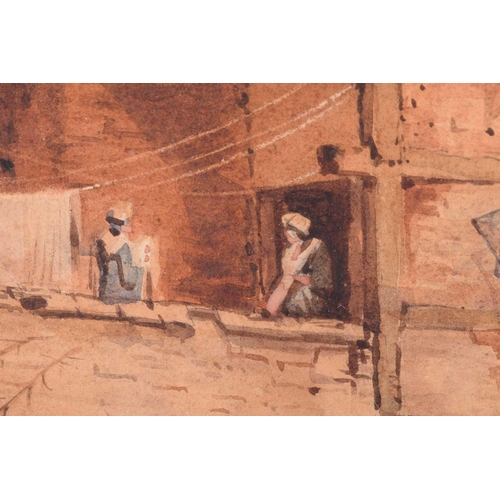 3 - John Sell Cotman (British, 1782-1842), 'Laundry Day', signed and dated 1807, watercolour, 34cm x 46c... 