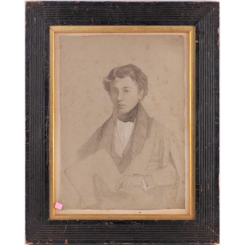 30 - Miles Edmund Cotman (1810-1858), 'Self Portrait in the Kings College Gown, circa 1834', inscribed ve... 