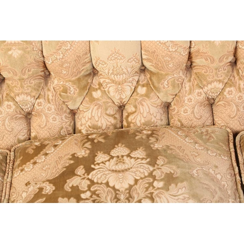 332 - A Louis XV-style carved beechwood canape with floral cresting and cancelled outline, on slender cabr... 