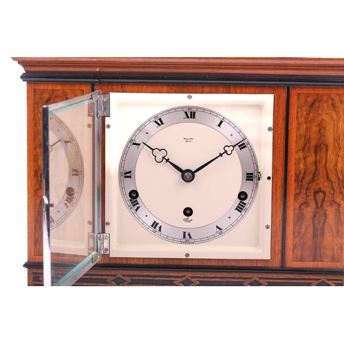 377 - A Victorian oak single fusee mantle timepiece with carved 