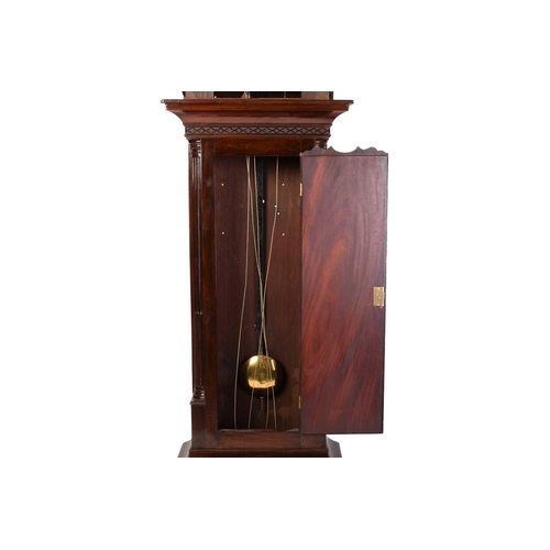 378 - John Russell of Falkirk; A George III mahogany-cased 8-day longcase clock, the one-piece silvered br... 