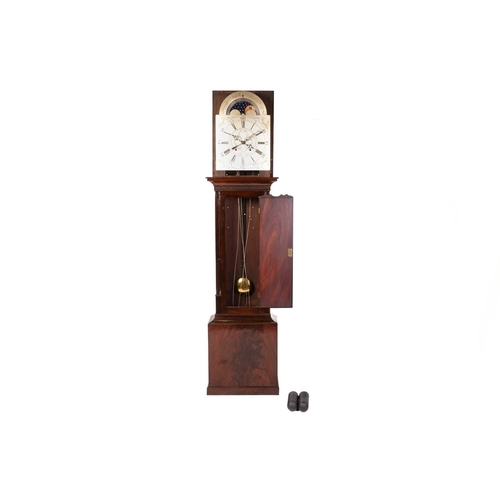 378 - John Russell of Falkirk; A George III mahogany-cased 8-day longcase clock, the one-piece silvered br... 