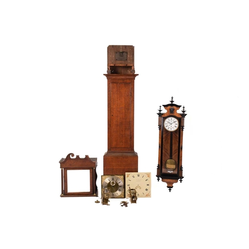 379 - An Austrian late 19th-century single-weight wall Vienna regulator timepiece with walnut and ebonized... 