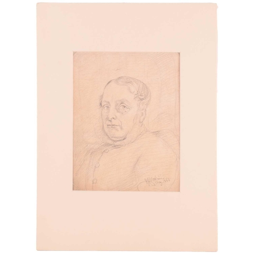 38 - John Jospeh Cotman (British, 1814-1878), two pencil sketches, 'Portrait of a Warder at Norwich Priso... 