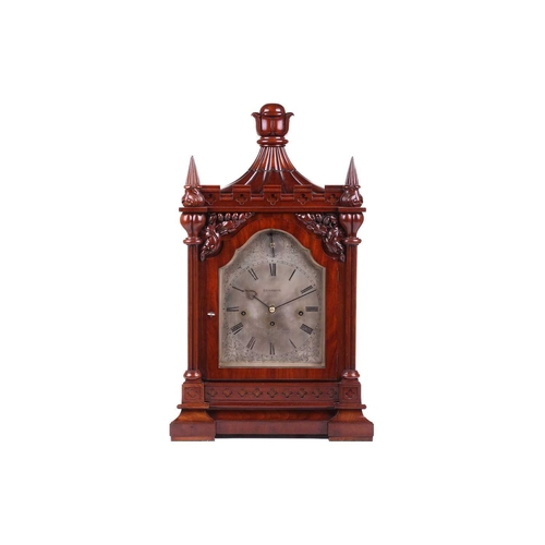 380 - A Victorian 8-day Gothic mahogany triple fusee bracket clock by Bennett (Sir, John) 65 & 64 Cheapsid... 