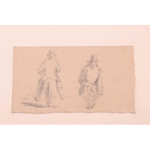 39 - John Joseph Cotman (1814 - 1878), three pencil sketches, 'Heigham Hall', pencil & watercolour, ex Bo... 