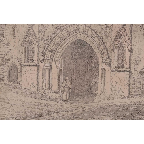 4 - John Sell Cotman (1782 - 1842), 'St Ethelbert's Gate', drawn, etched & published 1817, black & white... 