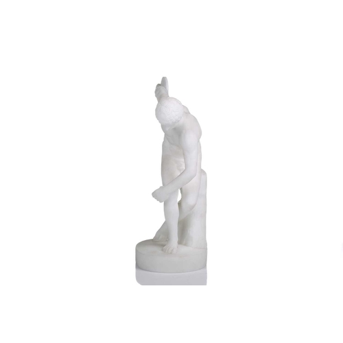 415 - A classical white carved alabaster figure of 