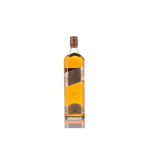 446 - A litre bottle of Johnnie Walker Gold Label Finest Scotch Whisky, Aged 18 Years, 43% Vol, together w... 