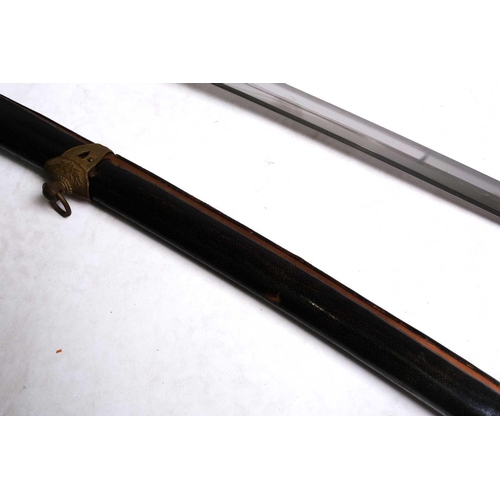 453 - A Japanese WW2 Kai Gunto naval officers sword, the tang being an anchor arsenal mark (Toyokawa?) wit... 