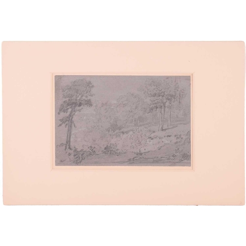 46 - John Joseph Cotman (1814 - 1878), three pencil & charcoal sketches, 'Whitlingham' & 'A Wood', both e... 