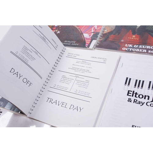 463 - Elton John: a good collection of original bound live tour itineraries, produced for the road crew an... 