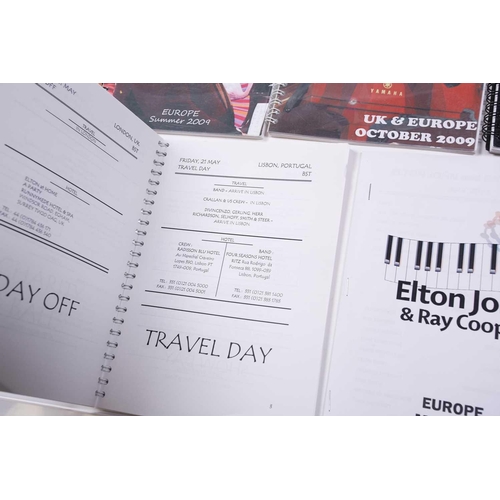 463 - Elton John: a good collection of original bound live tour itineraries, produced for the road crew an... 