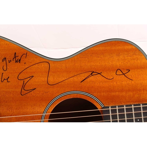 464 - A Tanglewood acoustic guitar, hand-signed by Ed Sheeran, Richard Curtis, Danny Boyle, Lily James and... 