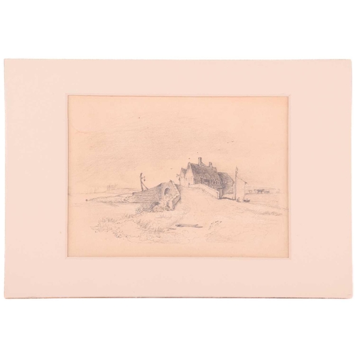 5 - After John Sell Cotman (1782 - 1842), 'An Old Cottage by a Pond', monochrome wash, numbered 655 bott... 