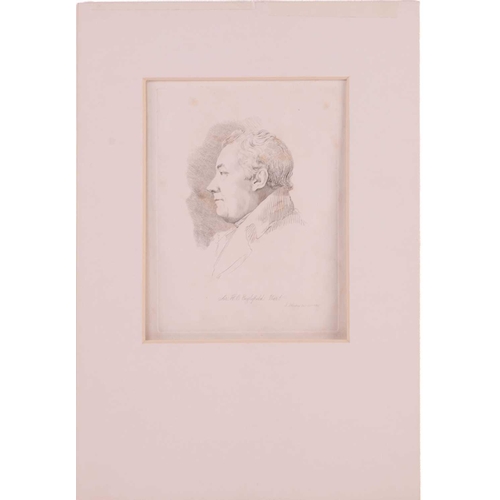 6 - John Sell Cotman (1782 - 1842), 'Reverend Pendlebury Houghton', soft ground etching, plate 27.5cm x ... 