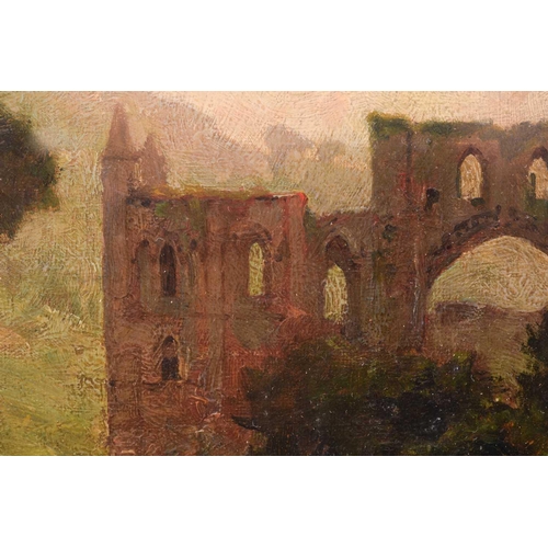 74 - Frederick George Cotman RI. ROI. (British, 1850-1920), 'The Approach to the Abbey Rievaulx', signed ... 