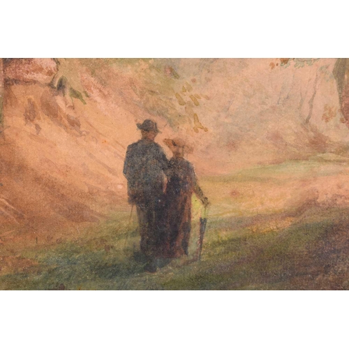 76 - Frederick George Cotman RI. ROI. (British, 1850-1920), 'Lovers Lane, Ipswich, Suffolk', c.1870, wate... 