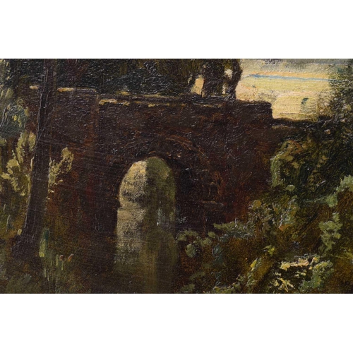 81 - Frederick George Cotman RI. ROI. (British, 1850-1920), 'Full Summer Bridge and Trees', signed and da... 