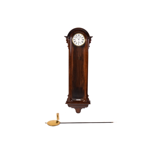 372A - An Austrian single-weight wall Vienna regulator with an arched top figured Indian rosewood case, wit... 